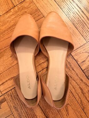 ALDO Tan D'Orsay Pointed-Toe Flats